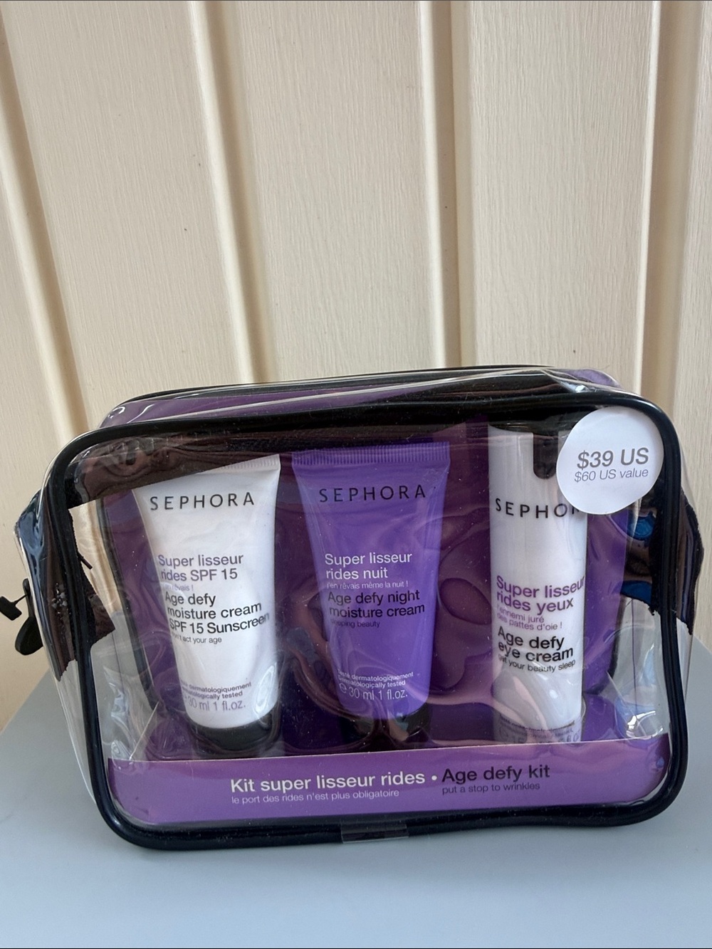 Sephora Purple Age Defy Moisture & Eye Cream Travel Set